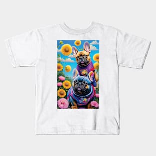 Frenchie's Flower Power Kids T-Shirt